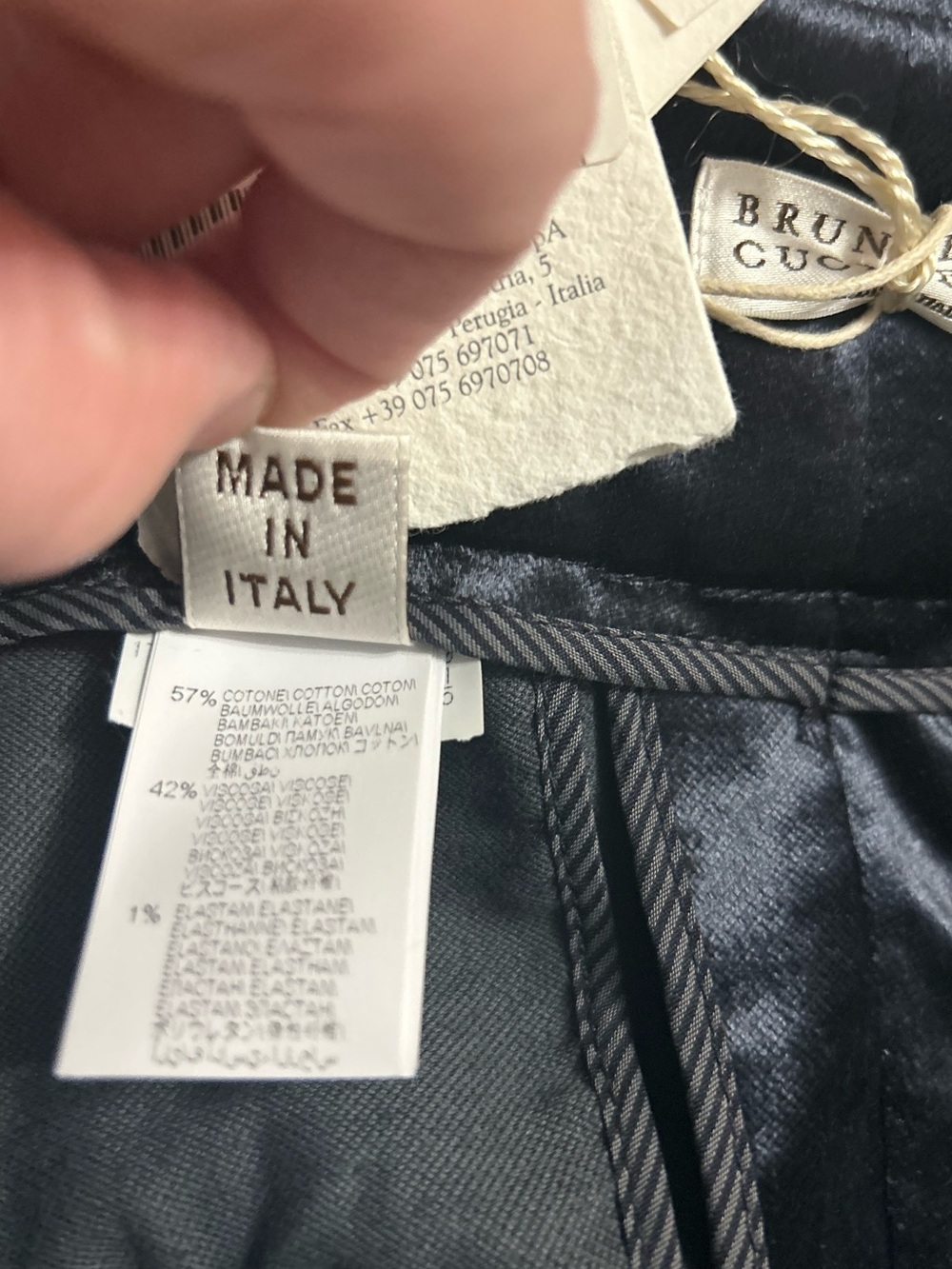 ⭐️NWT Brunello Cucinelli Pants Velour 8⭐️ - Picture 8 of 8